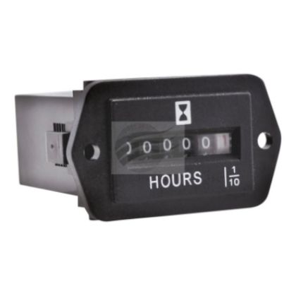 Picture of MINI HOURMETER 6-50V 0-99,999 Hrs RECTANGULAR 38mm x 25mm - EG1623