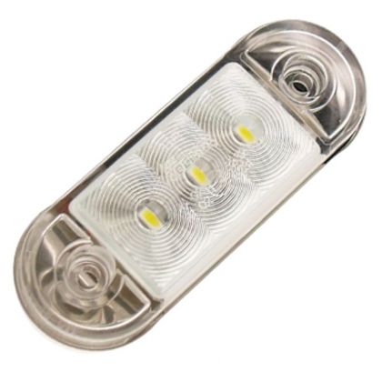 Picture of LV LED White Low Profile Marker Lamps - 84mm x 29mm x 9mm - EL1417