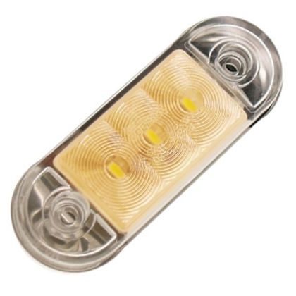 Picture of LV LED Amber Low Profile Marker Lamps - 84mm x 29mm x 9mm - EL1448