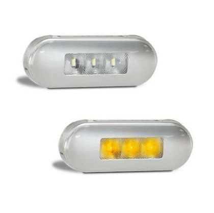 Picture of LED AMBER  MARKER CHROME 12-24V - L86AM
