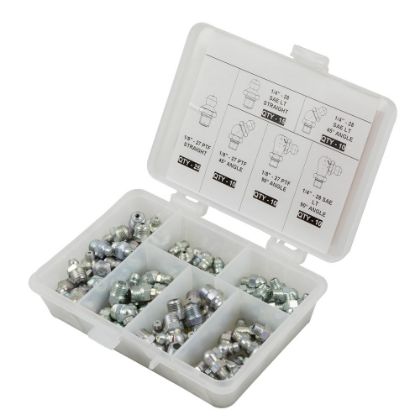 Picture of GREASE NIPPLE KIT SAE/NPT 80 PCE - L-NP80S