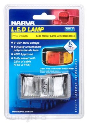 Picture of NARVA RED/AMBER LED 8-28V BLACK CASE - N91602BL