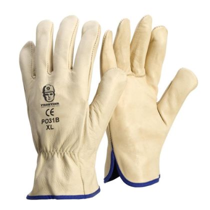 Picture of GLOVES RIGGERS XL BLUE & BROWN FRINGE - P031B-XL