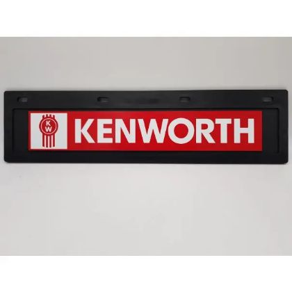 Picture of KENWORTH MUDFLAP PVC RED/BLK 61X15CM - KPMFRB6115