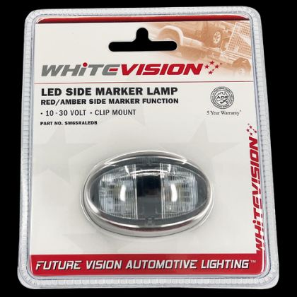 Picture of Red/Amber Side Marker 9-33V 0.5m Cable (CLEAR LENS) - SM65RALEDB