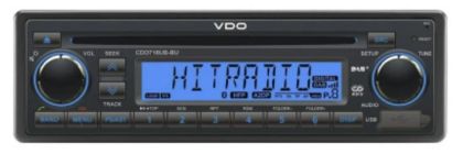 Picture of MP3 RDS BLUETOOTH TUNER 24V 4x 41W W/ USB & AUX PORT, FIXED FACE VDO - 101.265