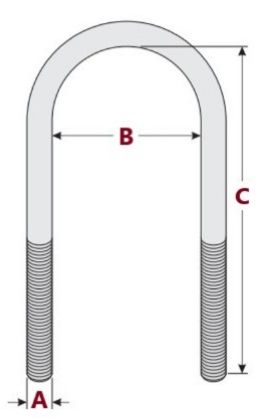 Picture of U BOLT D15/16" W4" L18" - 4082