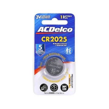 Picture of ACDELCO BUTTON BATTERY CR2025 CAR REMOTE BATTERY - 19380193